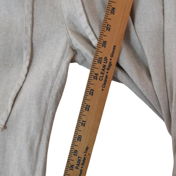 Old Navy Linen Blend Pants Size S Petite 55% Linen 45% Viscose Cream Ivory - Picture 6 of 7